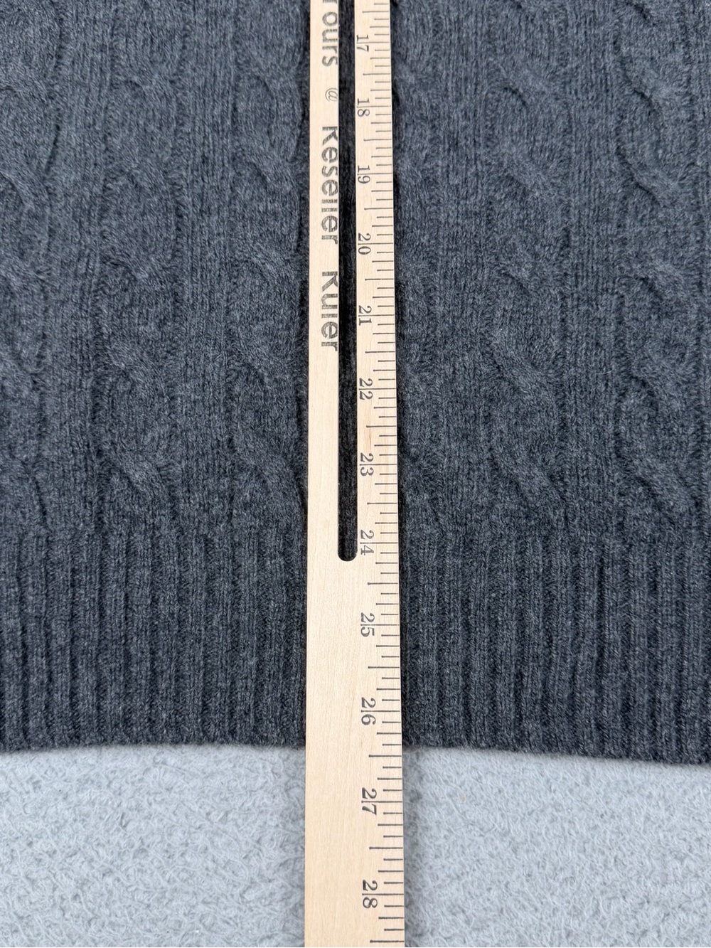 Polo Ralph Lauren Sweater Mens XL Gray Wool Cashmere Blend Knit Pullover Pony - Picture 4 of 8
